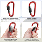 sprookber 3" Locking Carabiners | Keychain Carbineers D Ring Key Clip Spring - Image 3