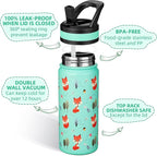 Fanhaw 18 Oz Kids Insulated Water Bottle - Image 2