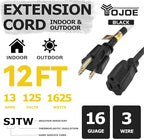 YOJOE Indoor Outdoor Extension Cord, 3 Prong 13A Weatherproof Power Cord - Image 2