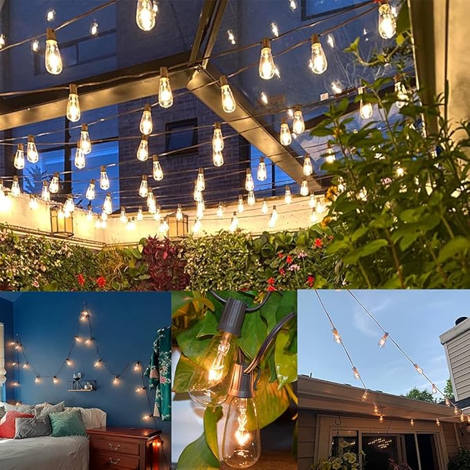 10Ft Outdoor String Lights Waterproof, Hanging Patio Lights - Image 7