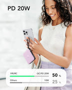 VRURC Portable Charger with Built-in Cable, 10000mAh 22.5W Fast Charging USB C - Image 2