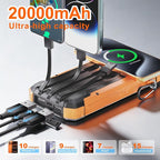 Power Bank Portable Solar Charger, Wireless Fast Charging Battery Pack - Image 2