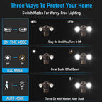LEONLITE 3CCT LED Security Light, Motion Sensor Outdoor Lights, Dusk to Dawn - Image 3
