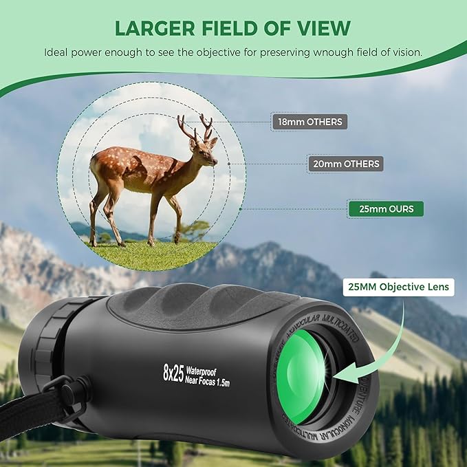 Astromania 8x25 Monocular for Adults, Compact Outdoor Accessory - Image 3