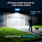 Adewalk Solar Lights Outdoor, 3500LM IP65 Waterproof Solar Street Lights - Image 2