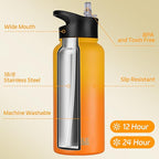 HASLE OUTFITTERS 32 oz Insulated Water Bottle Stainless Steel Double Walled - Image 2