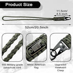 DDOUT Heavy Duty Paracord Lanyard 550 Paracord Braided Keychain - Image 3