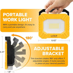 LUTEC 3500LM LED Work Light, Rechargeable Magnetic Work Lights - Image 3