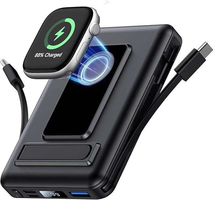 Magnetic Portable Charger, 10000mAh Wireless Power Bank by Unknown