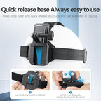 TELESIN Head Strap Mount with Cap Clip, Quick Release Head Belt Mount - Image 3