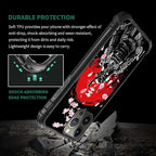 for iPhone 16 Pro Max Case, Sakura Japanese Samurai Pattern Graphic Design Girl - Image 5