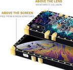 Compatible with iPhone XR Case, Starry Sky Colourful Mandala Luxury Golden - Image 7
