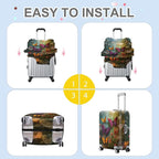 ANNA QUEEN Butterfly Garden Luggage Cover, Colorful Butterfly and Flower - Image 6