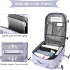 WONHOX Large Travel Backpack Carry on Flight Approved Laptop Work Business - Image 6