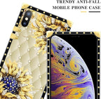 Compatible with iPhone XR Case, Sunflower Diamonds Leather Luxury Golden - Image 4
