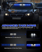 HLauto 604N Emergency Dash Strobe Lights: 2x16.8 inch Blue Security Light - Image 3