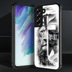 for Samsung Galaxy S21 Plus Case, Lion Cross Jesus Christ Dove Pattern Graphic - Image 2