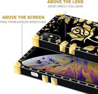 Compatible with iPhone XR Case, Shine Gold Rose Luxury Golden Decoration - Image 7