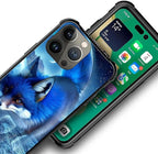 for iPhone 14 Pro Case, Snowy Mountain Fox Lake Pattern Graphic Design Girl Boy - Image 2