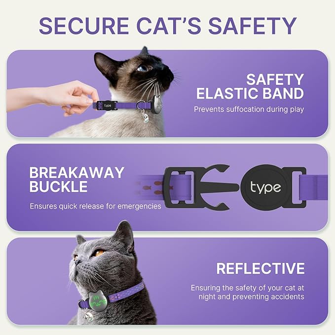 Waterproof Airtag 2nd & 1st Cat Collar, Breakaway Cat Airtag Collar - Image 4
