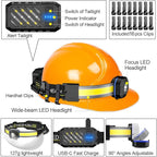 LED Headlamp, 1000lumens 230° Widebeam Headlight 4 Packs, USB Rechargeable - Image 4