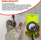 Abvsdu 2 Pieces Orienteering Compass, Superior Hiking Survival Compass - Image 5