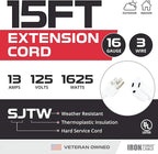 Iron Forge Cable Weatherproof 15 Ft Outdoor Extension Cord - Image 2