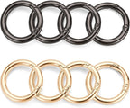 Gkeygo Key Ring Clip, 4/5 Inch Keychain Rings, 8 Pack Round Carabiner Clip - Image 9