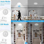 2-Pack Battery Operated Motion Sensor LED Ceiling Light, 7.2inch Flush Mount - Image 2