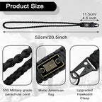 DDOUT Heavy Duty Paracord Lanyard 550 Paracord Braided Keychain - Image 2