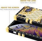 Compatible with iPhone XR Case, Sunflower Diamonds Leather Luxury Golden - Image 7