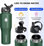 SENDESTAR Water Bottle, Wide Mouth Stainless Steel Vacuum Insulated Double Wall - Image 6