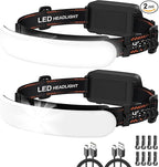 Rechargeable Headlamp High Lumen, 230° Wide Beam 1800 Lumen Super Bright Head by ZIOEYIUE