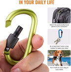 Carago Carabiner Clips with Screw Gate, 10 Pack Carabiners Hiking Clips with - Image 4