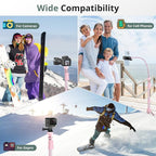 SENSYNE 88" Phone Tripod & Selfie Stick, Extendable Cell Phone Tripod Stand - Image 3