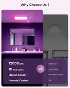 FULEN 2 Pack Rechargeable Motion Sensor Ceiling Light RGB Color, Closet Light - Image 3
