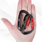 3 Heavy Duty Carabiner Clips 12kN-Lightweight Locking Carabiners - Image 2