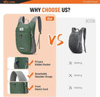 SKYSPER Foldable Hiking Backpack - 10L/15L Small Lightweight Daypack Breathable - Image 4