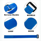 10 Pack Reusable Fastening Cable Ties and Cable Straps Blue Color djustable - Image 4