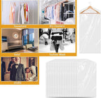 20 Pack Clear Clothes Covers 23.6x47.2 inch Plastic Garment Bags Dry Cleaner - Image 4