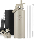 BUZIO 40 oz Water Bottle Insulated, Triple Wall Vacuum Stainless Steel Flask by BUZIO