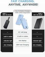 citicr Portable Charger Power Bank, 20000mAh PD20W USB C Fast Charging - Image 2