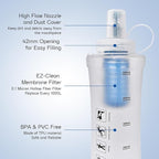 GUYI 1.0L Collapsible Water Filter Bottle, Removes Impurities, BPA Free - Image 2