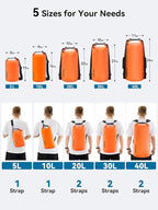 HEETA Waterproof Dry Bag for Women Men, 5L/10L/20L/30L/40L Roll Top Lightweight - Image 2