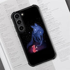 for Samsung Galaxy S23 Case, Galaxy Fox Wolf Pattern Graphic Design Girl Boy - Image 2