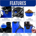 Dog Travel Water Bottle W/Collapsible Bowls - Image 2