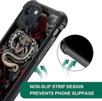 for iPhone 15 Case, Entwined Rose Snake Pattern Graphic Design Girl Boy Soft - Image 6