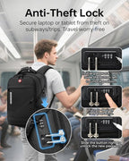 CROSSGEAR Travel Laptop Backpack + Crossbody Sling Bag Set, Fits 14-17.3" - Image 5