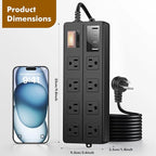 15FT Outdoor Waterproof Power Strip Surge Protector - Image 6