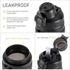 TakeToday Collapsible Water Bottles 21oz, Foldable Platinum Silicone Travel - Image 7